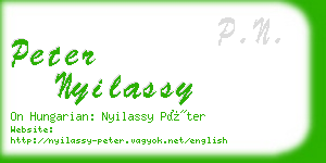 peter nyilassy business card